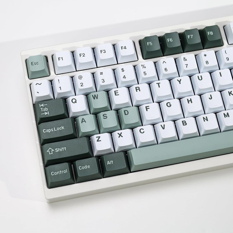 KBDiy Botanical PBT Double Shot Keycap Set,174 Keys Green Keycaps Cute Keycaps 60 Percent Cherry Profile Key caps for 61/64/68/84/87/100/104/108 Mechanical Keyboard - Image 5